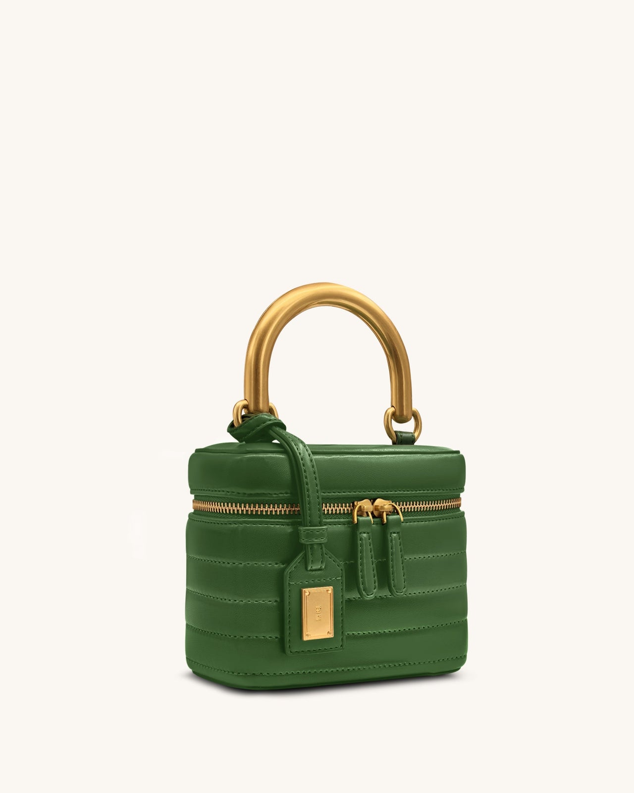 Evelyn Gesteppte Box-Henkeltasche - Grün