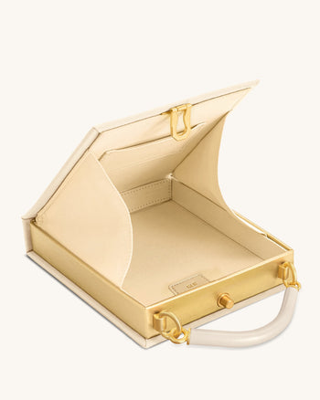 Elle Buch-Henkeltasche mit Picknickmuster - Khaki