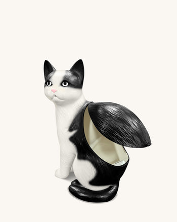 Elsie Clutch in Katzenform – Weiß