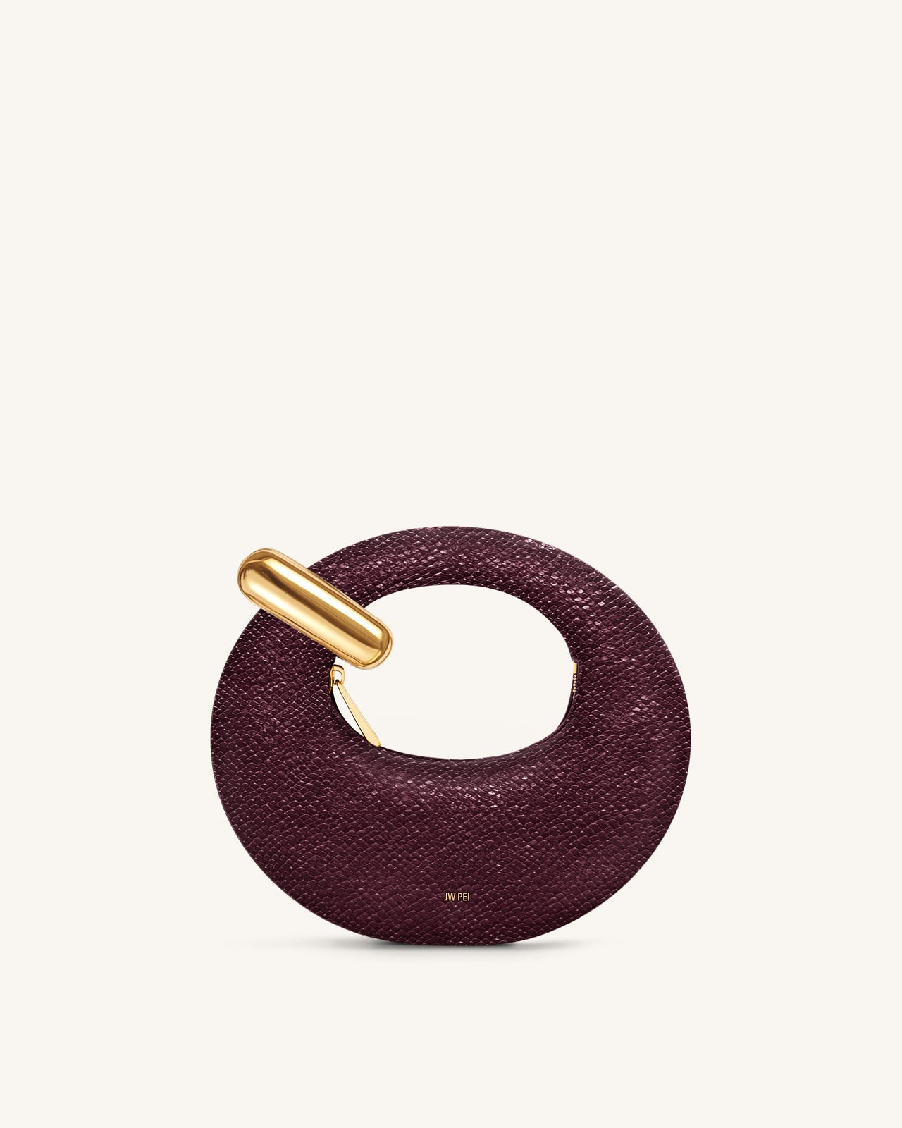 Abacus Mini Handtasche mit Henkel - Kunst-Schlangenlederoptik - Burgund