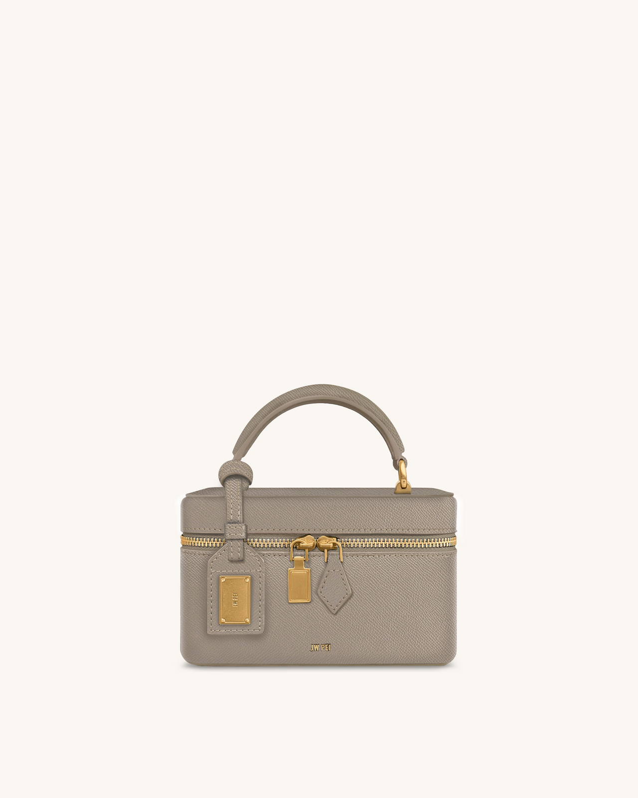 Cleo Box Shape Top Handle Tasche - Taupe