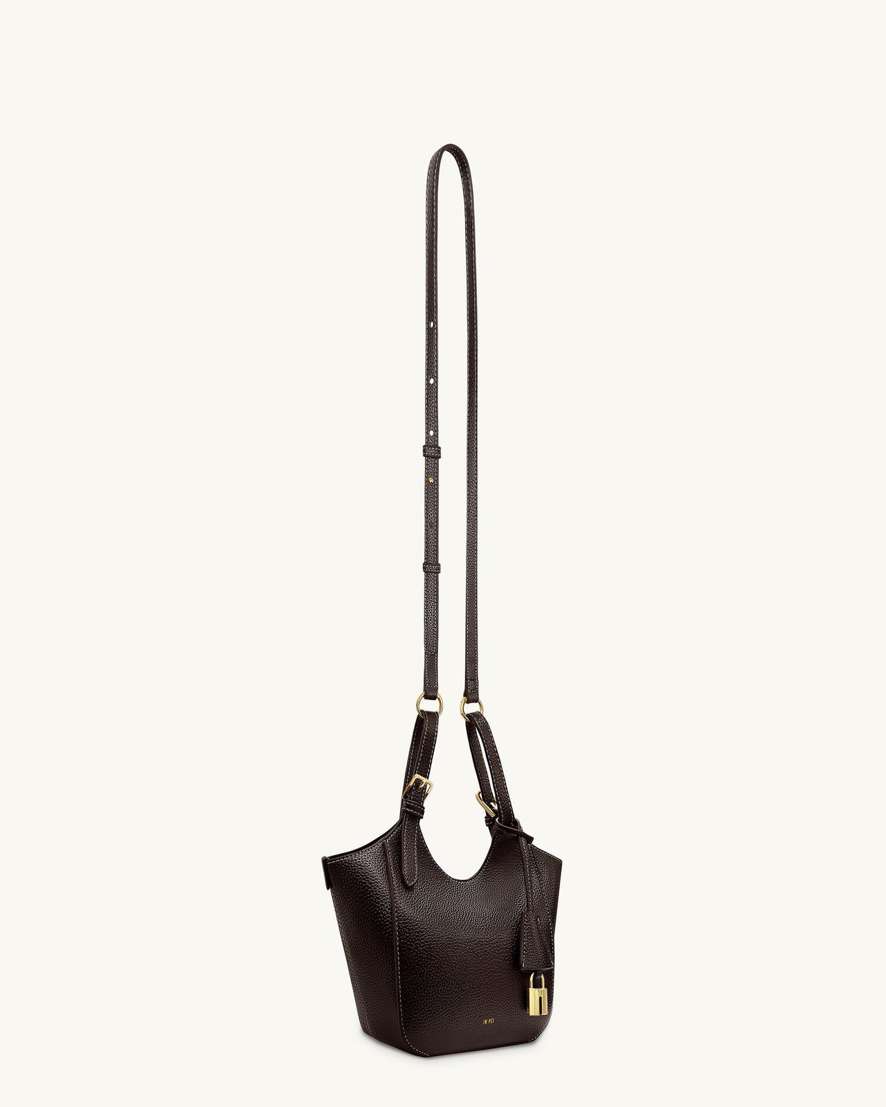 Ines Vorhängeschloss Shopper - Dunkelbraun