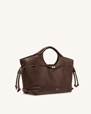 Virelle Tote-Bag mit Kordelzug – Braun
