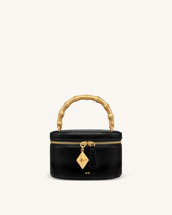 Natalie Handtasche mit geometrischem Metallanhänger - Schwarz