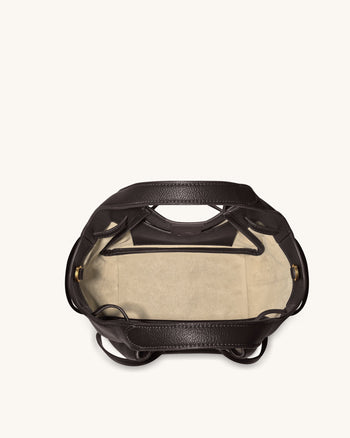 Mabel Weiche Tote Bag mit Schleife - Dunkelbraun