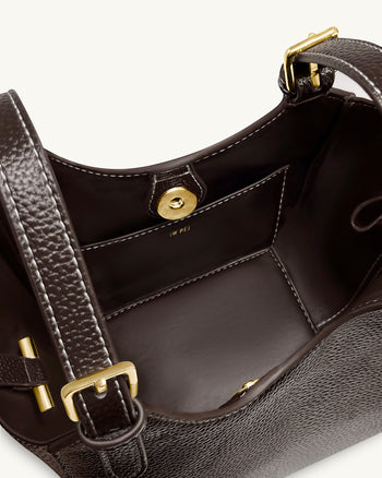 Ines Vorhängeschloss Shopper - Dunkelbraun