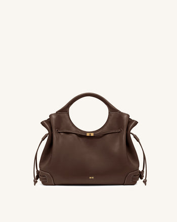Virelle Tote-Bag mit Kordelzug – Braun