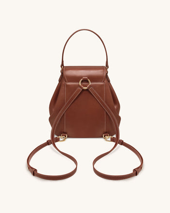 Harper Schnallentaschen-Rucksack - Dunkelbraun