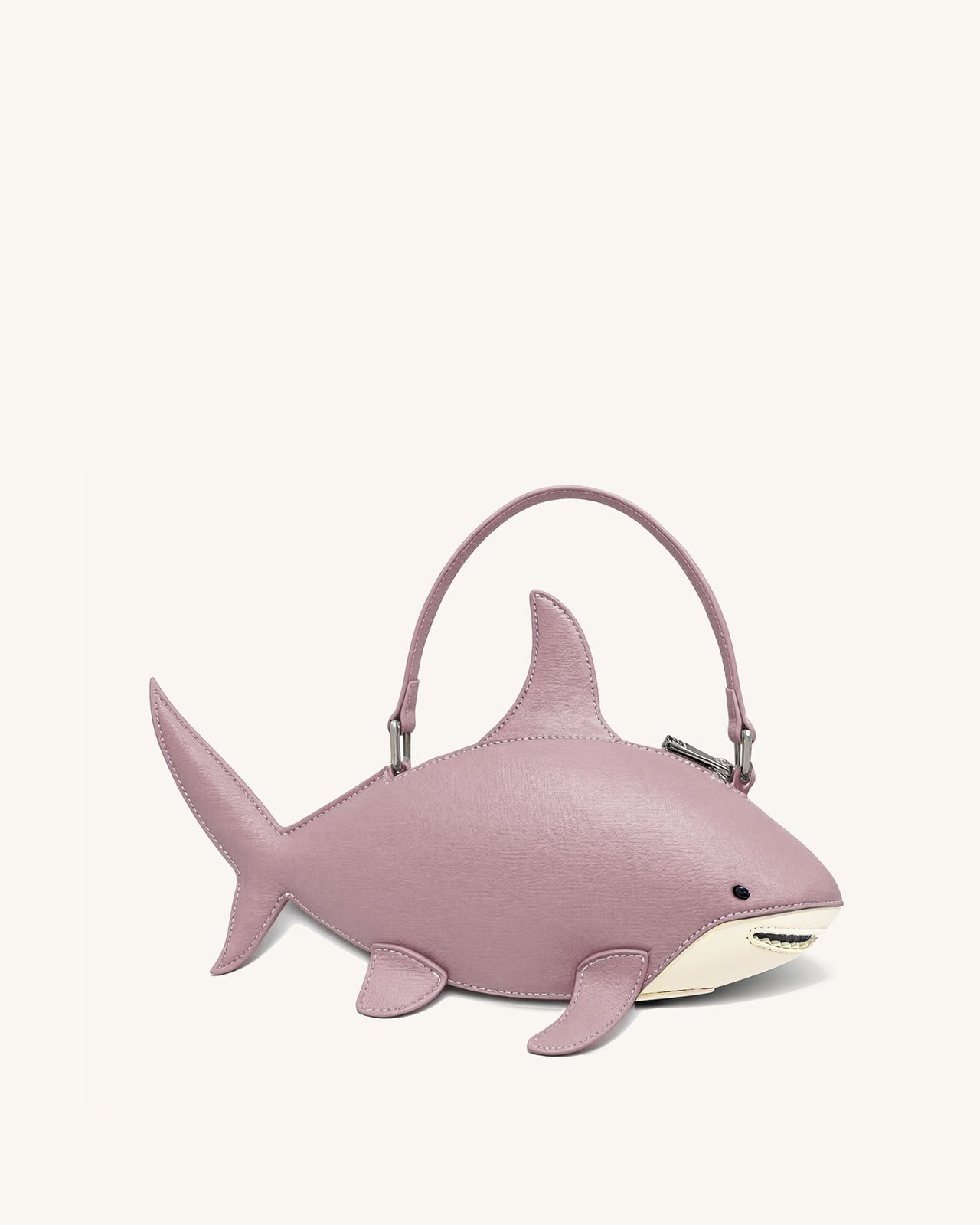 Nerys Hai-Look Handtasche mit Henkel - Rosa