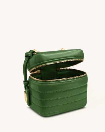 Evelyn Gesteppte Box-Henkeltasche - Grün