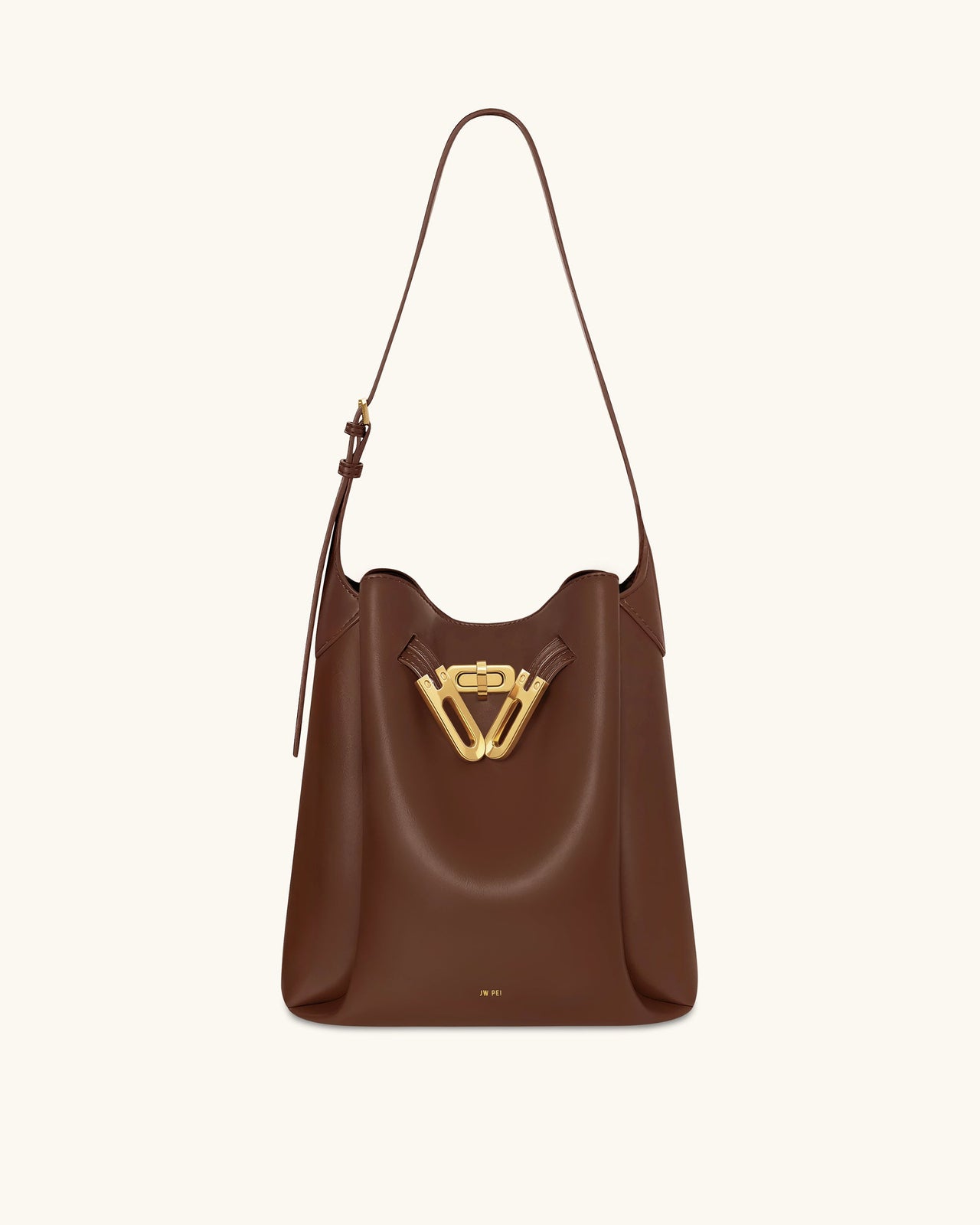 Charlene Double Buckle Hobo Tasche - Braun