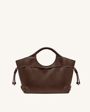 Virelle Tote-Bag mit Kordelzug – Braun