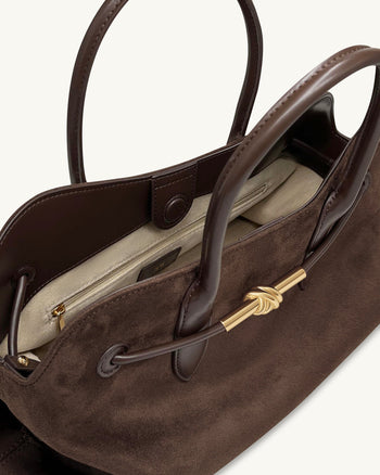 Adele Shopper mit Metall-Seilknoten - Mokkabraun