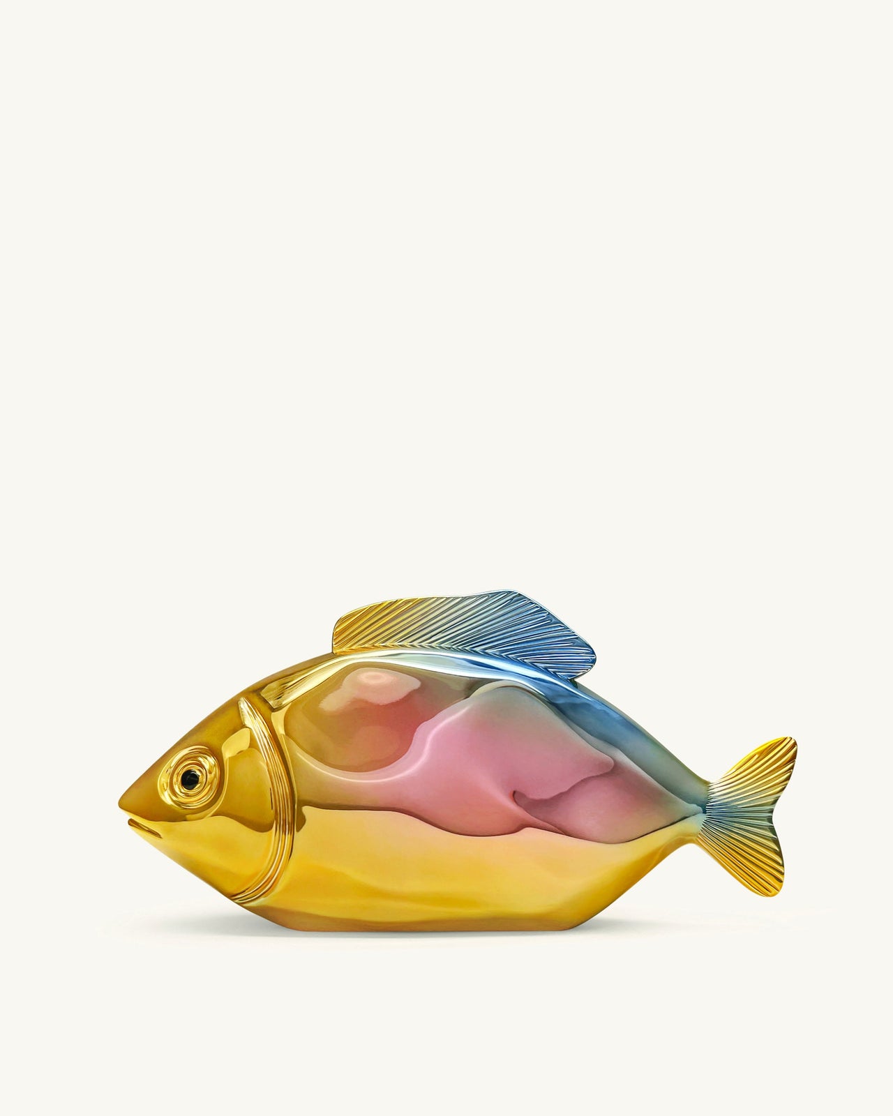 Fischförmige Clutch - Gold/Blau