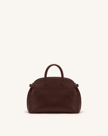 Arden Tasche mit geschwungenem Henkel – Dunkelbraun