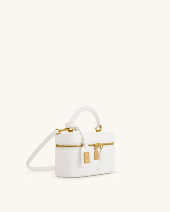 Cleo Henkeltasche in Kastenform - Off-White
