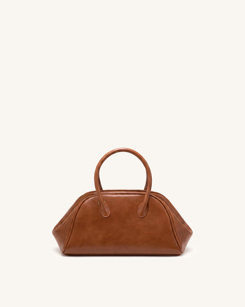 Veda Bowler-Tasche im Vintage-Finish - Sattelbraun