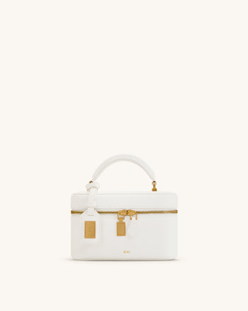 Cleo Henkeltasche in Kastenform - Off-White
