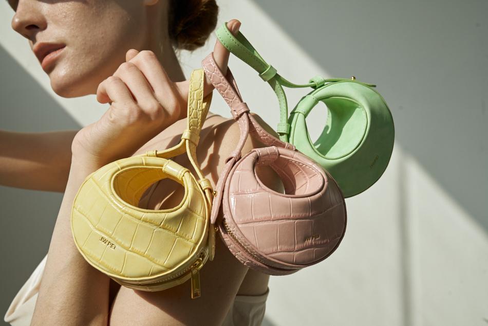 Rantan Super Mini-Tasche - Krokodilprägung in Hellgelb