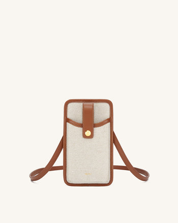 Aylin Canvas Handytasche -Braun