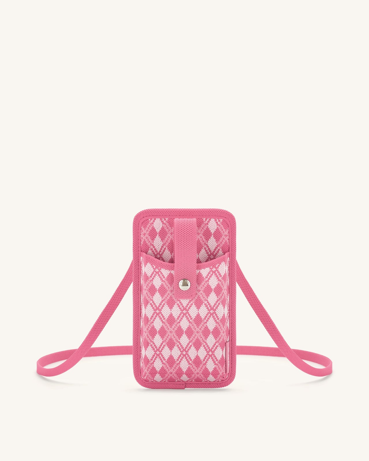 Aylin gestrickte Handytasche - Rosa & Heißes Rosa