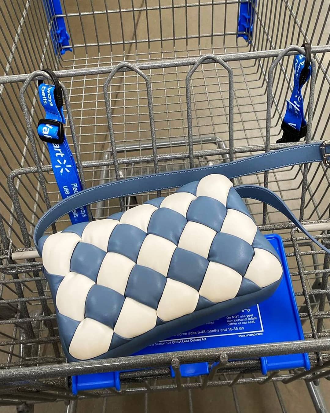 Maze Tasche - Weiß & Blau
