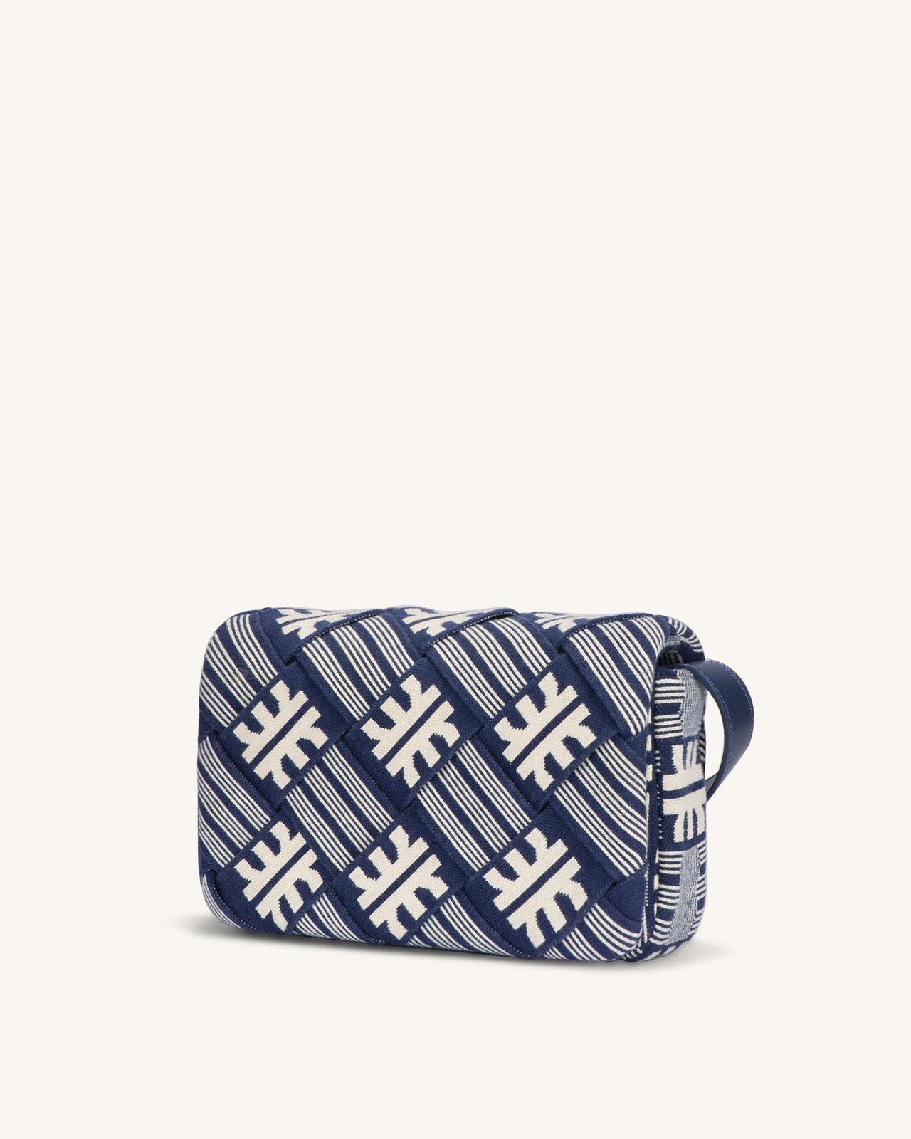 FEI Maze Jacquard-Strick-Cossbody-Tasche - Navy