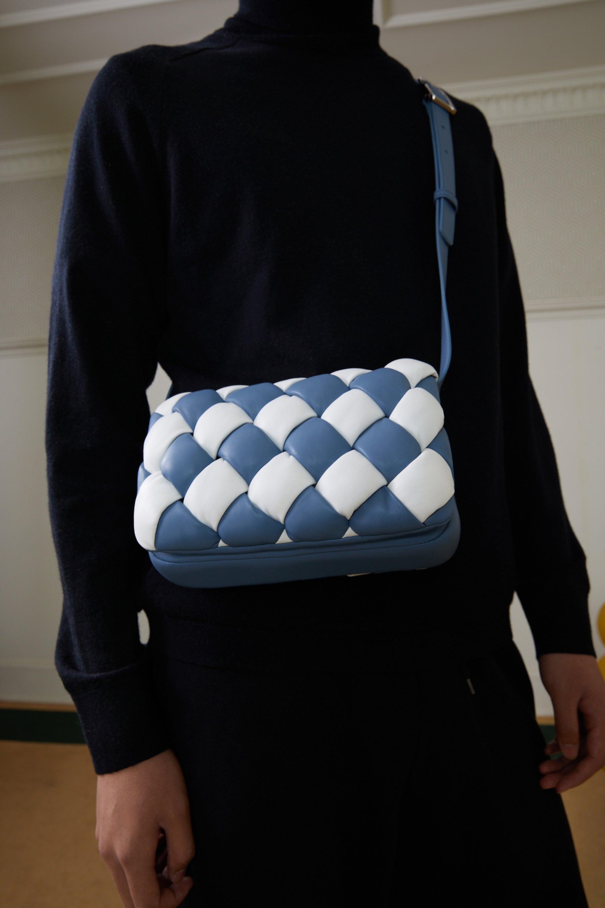 Maze Tasche - Weiß & Blau