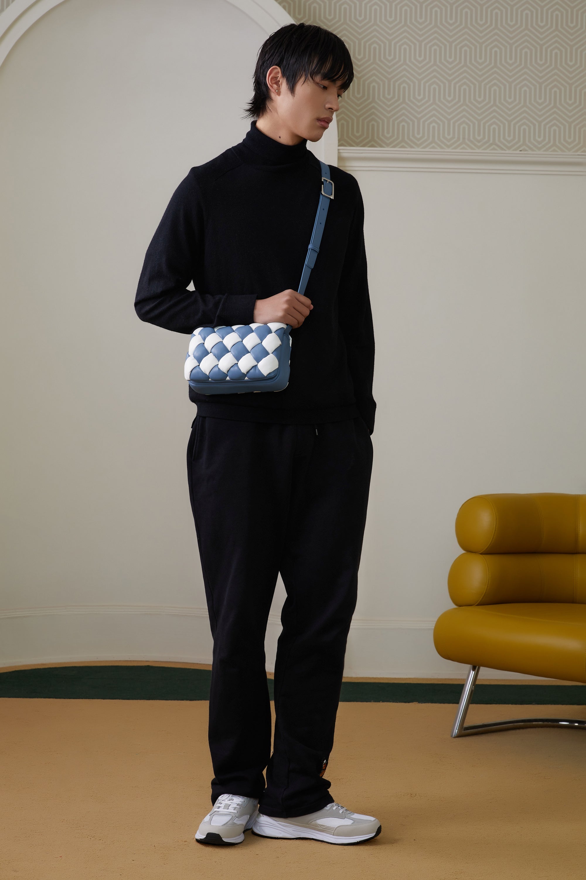 Maze Tasche - Weiß & Blau