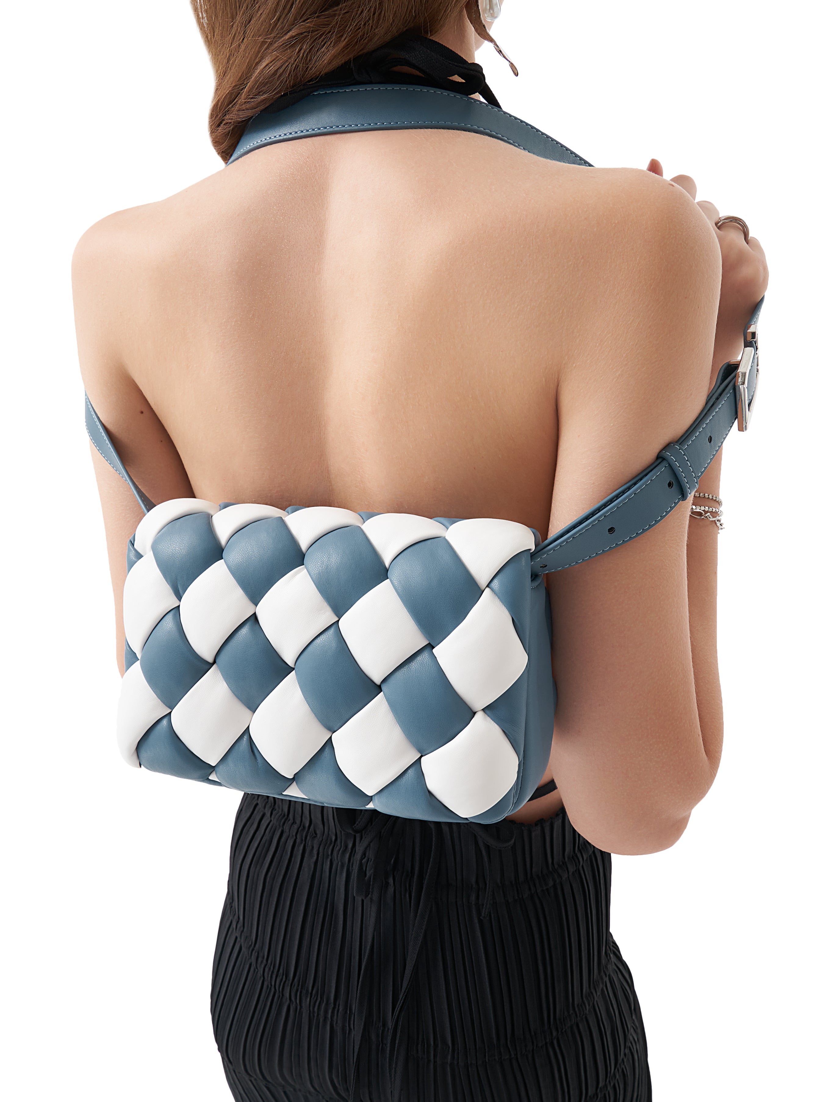 Maze Tasche - Weiß & Blau
