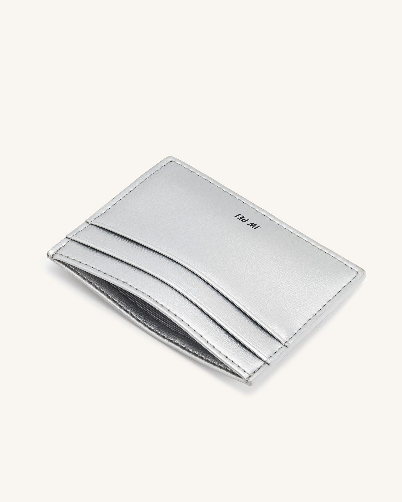 Metallischer Kartenhalter - Silber