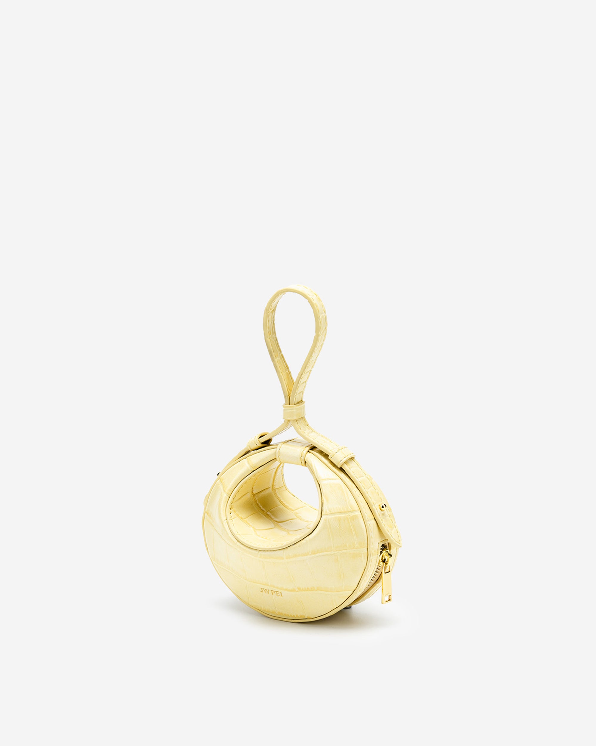 Rantan Super Mini-Tasche - Krokodilprägung in Hellgelb