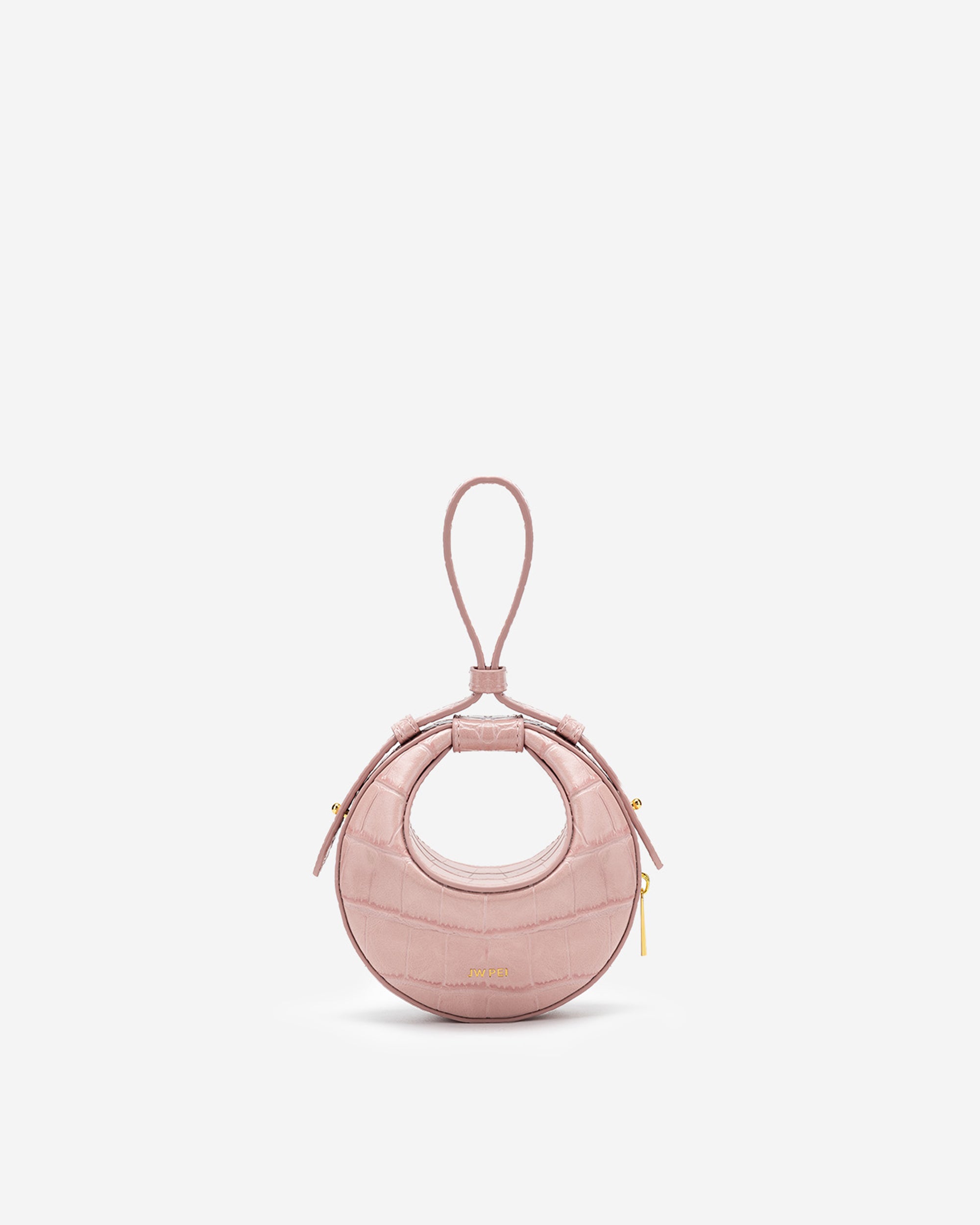 Rantan Super-Mini-Tasche - Krokodilprägung in Rosa