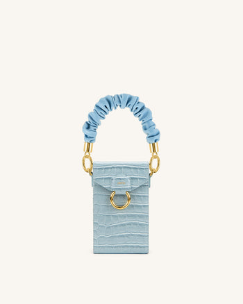 Scrunchie Taschenkette - eisblau