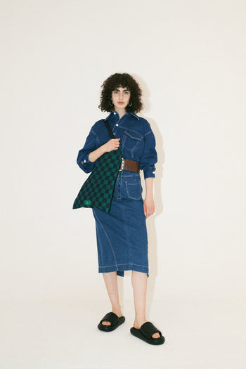 Rayna Stoff-Tragetasche - Dschungelgrün