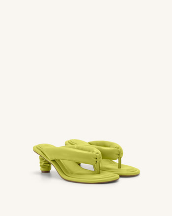 Talia Puffed Sandale - Limonengrün