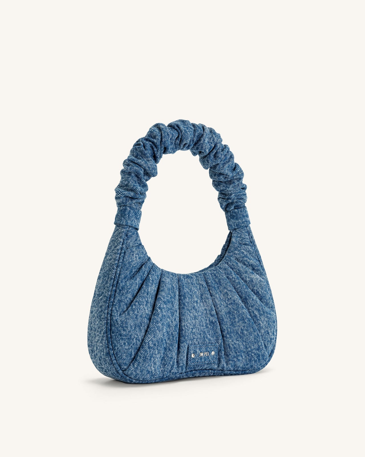 Gabbi Denim gerüschte Hobo-Handtasche - Blau