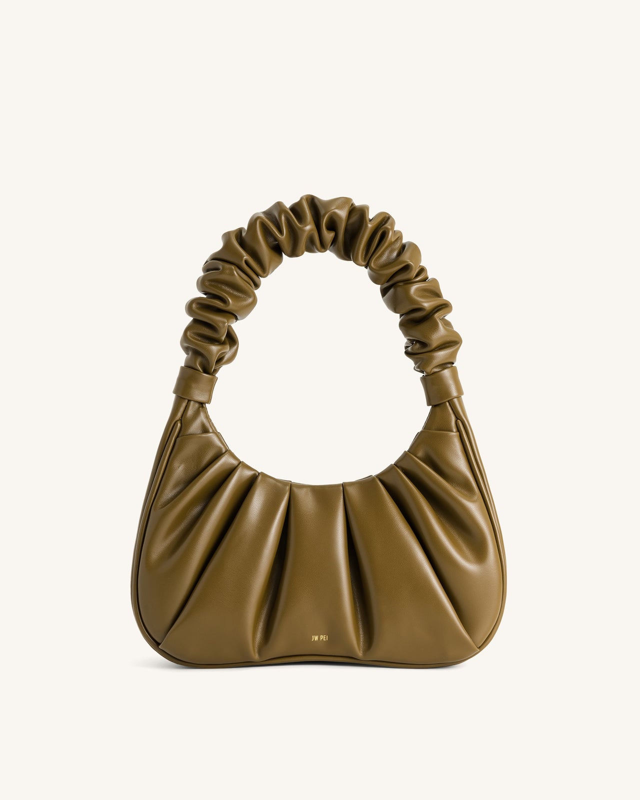 Gabbi Ruched Hobo-Handtasche - Dunkeloliv