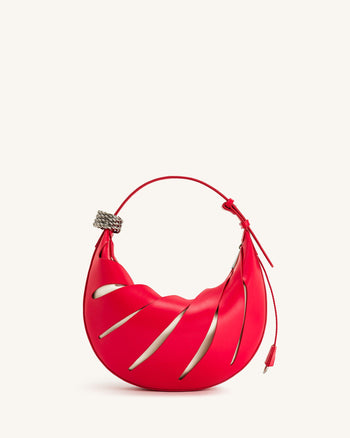 Jana Schultertasche mit Aussparungen - Rot