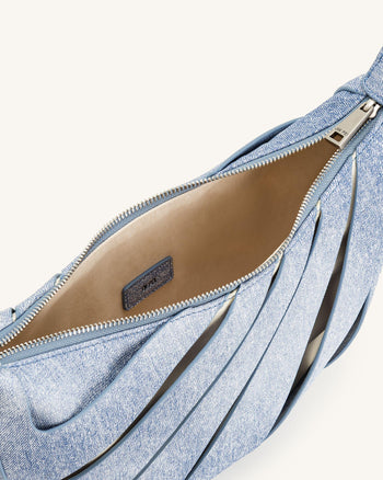 Jana Schultertasche mit Aussparungen - Blau