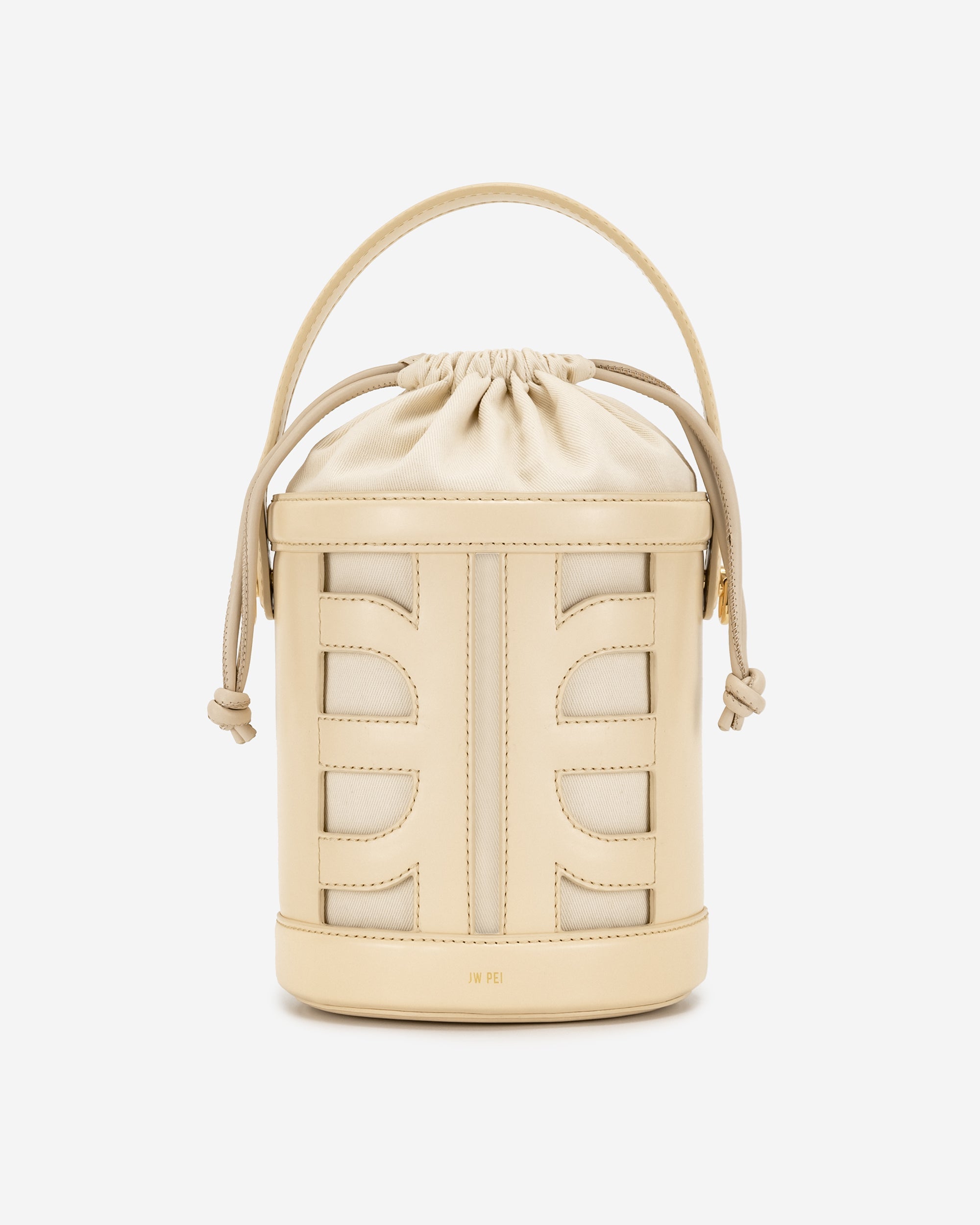 FEI Leder Ausschnitt Beuteltasche - Beige