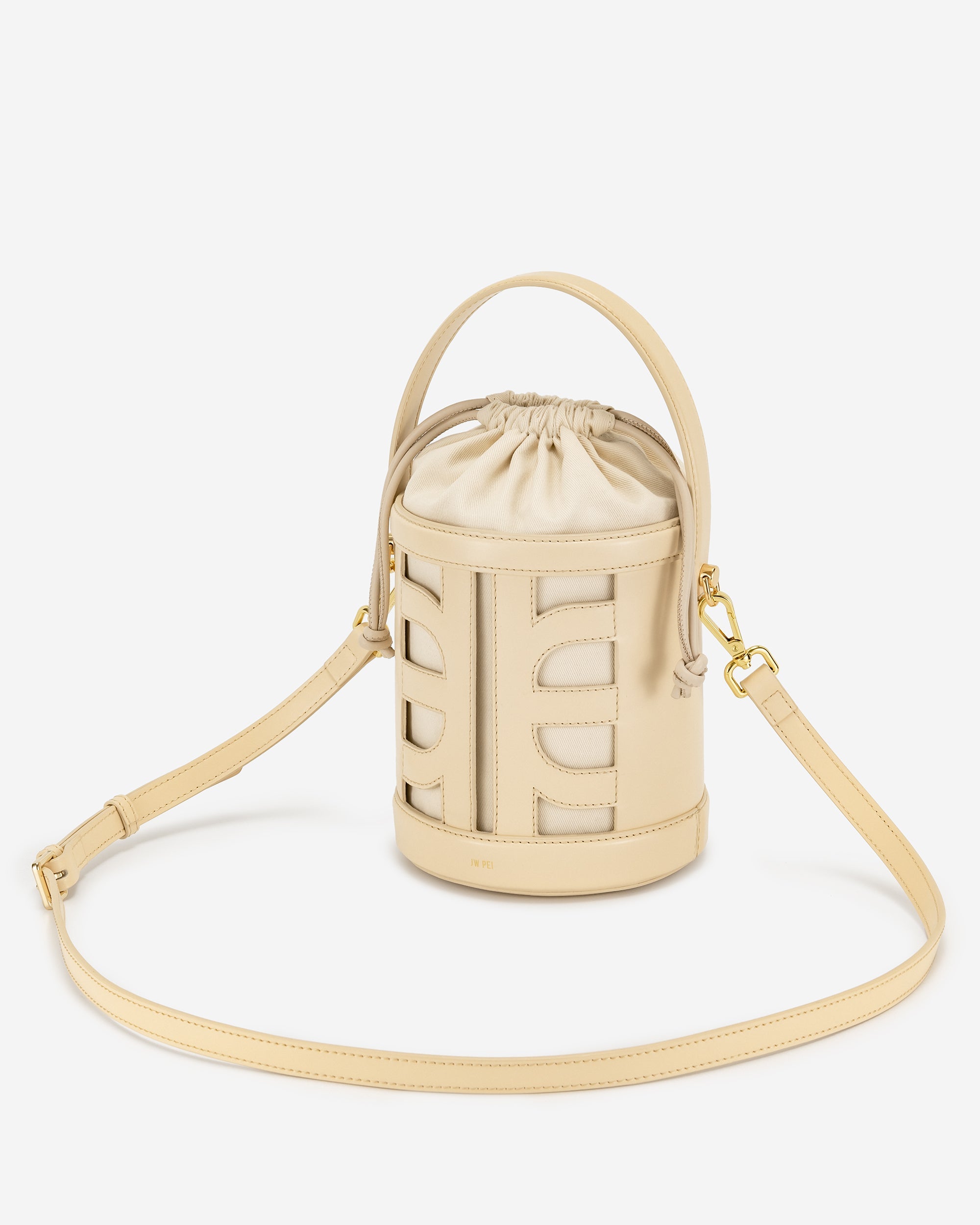 FEI Leder Ausschnitt Beuteltasche - Beige