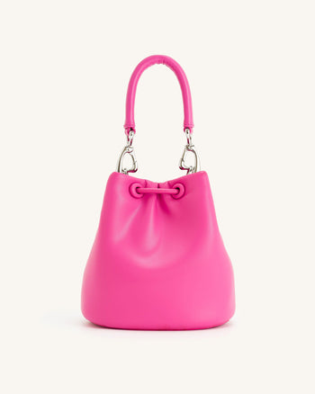 Yulia Gepolsterte Eimer-Tasche - Leuchtendes Pink