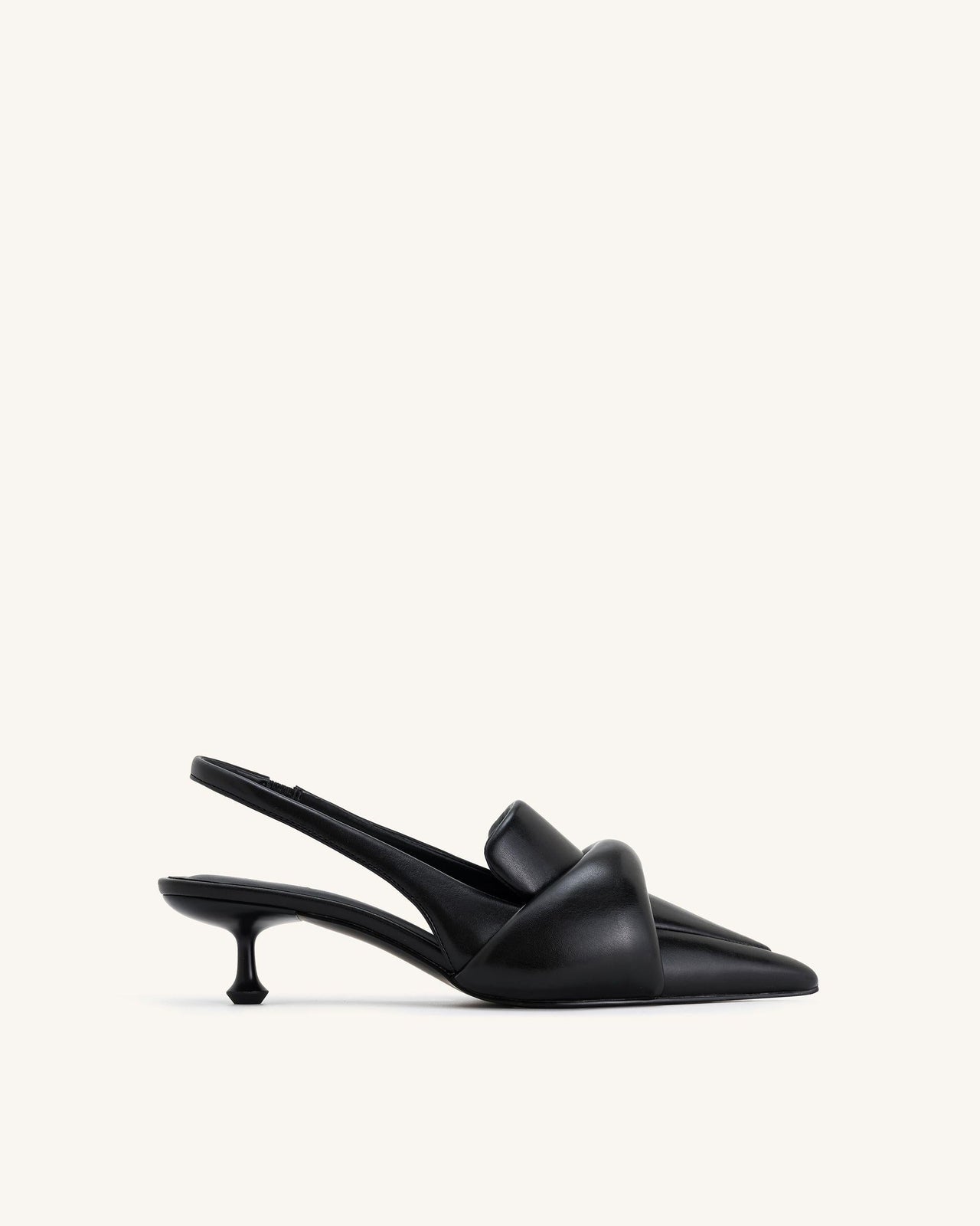 Carla Weich Gepolsterte Kitten Heel Pumps - Schwarz