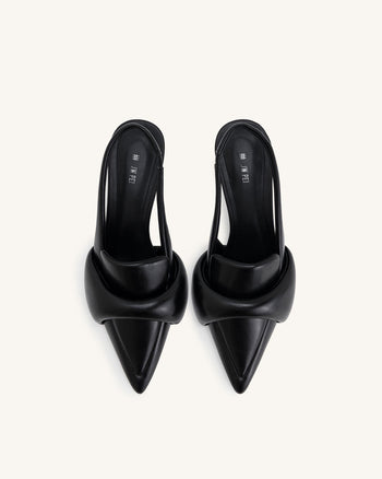 Carla Weich Gepolsterte Kitten Heel Pumps - Schwarz