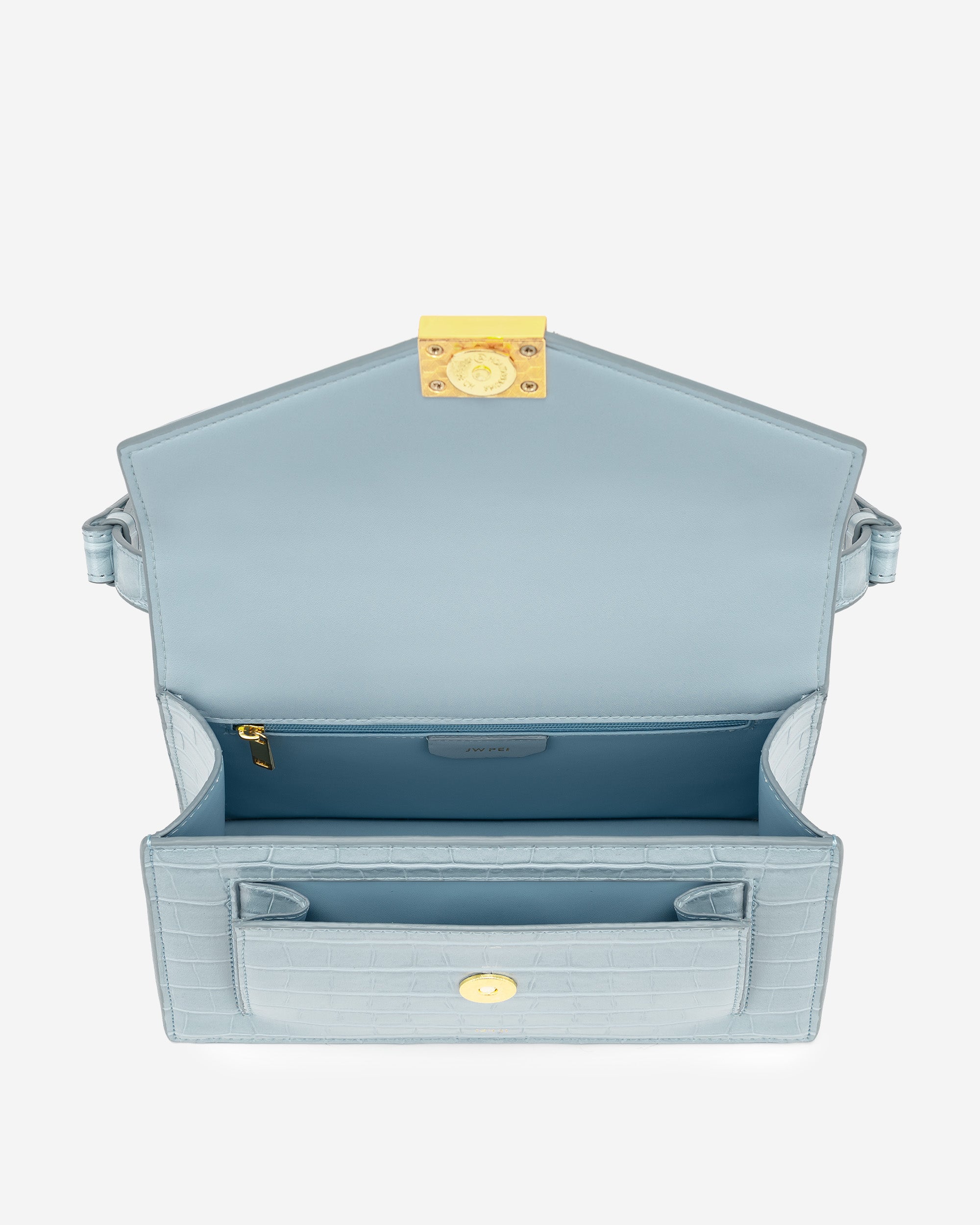 Lilian Tasche - Krokodilprägung in Eisblau