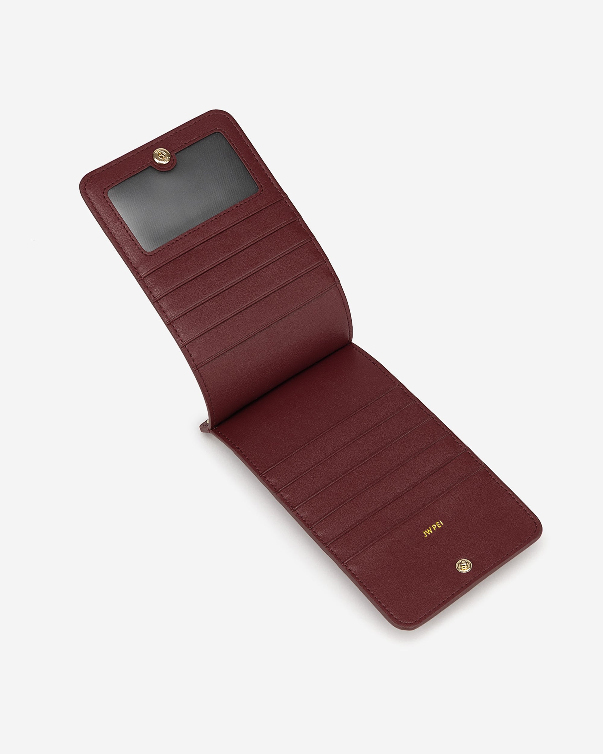 Quinn Smartphone-Tasche - Weinrot Genarbtes Veganes Leder