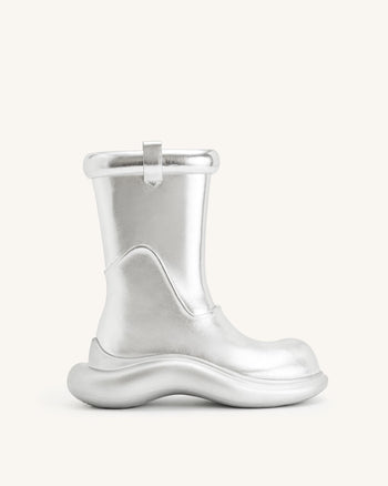 Zoie Metallic Regenstiefel - Silber