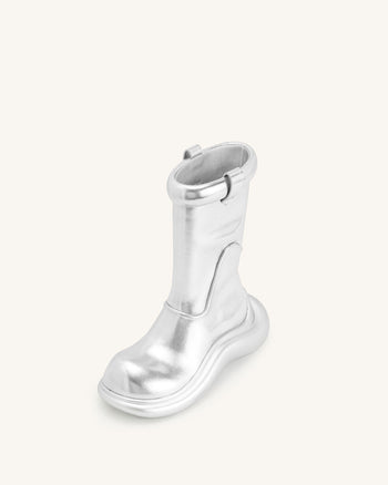 Zoie Metallic Regenstiefel - Silber