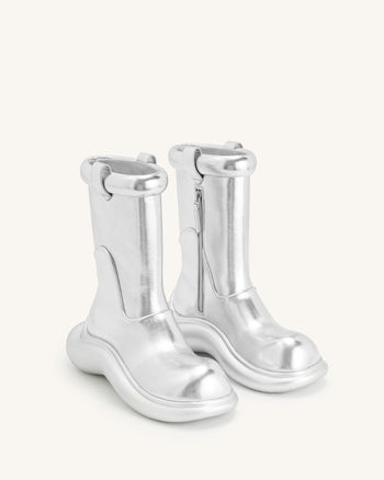 Zoie Metallic Regenstiefel - Silber